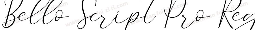 Bello Script Pro Regular字体转换